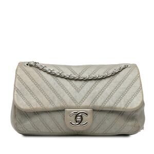 Chanel Medium Chevron Calfskin Stud Wars Flap